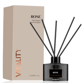 Luxury Rose Reed Diffuser set with 120 ml fragrance and reeds